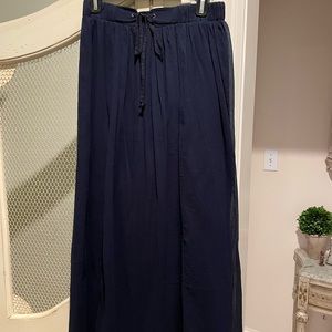 J. Crew navy maxi skirt small
